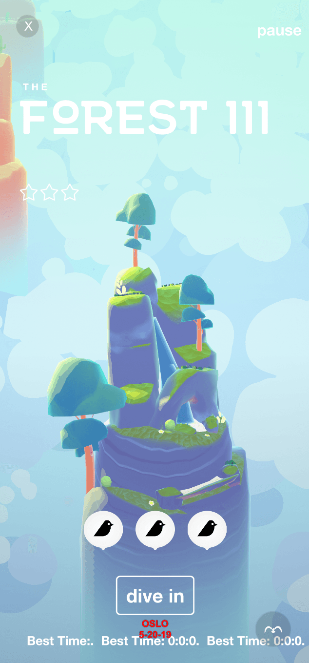 Level detail view as implemented in game