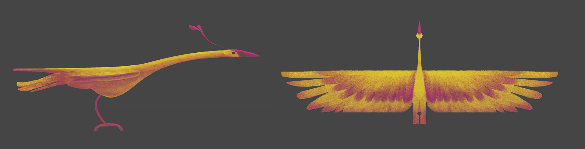 Pickup bird character concept art