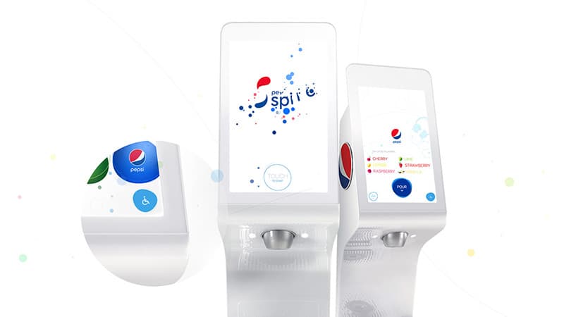 Pepsi Spire interactive fountain installation, front view