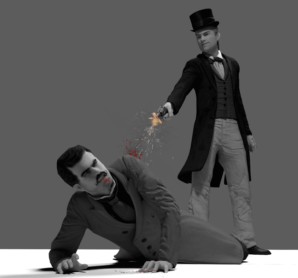 Posed 3D character study of a Victorian figure