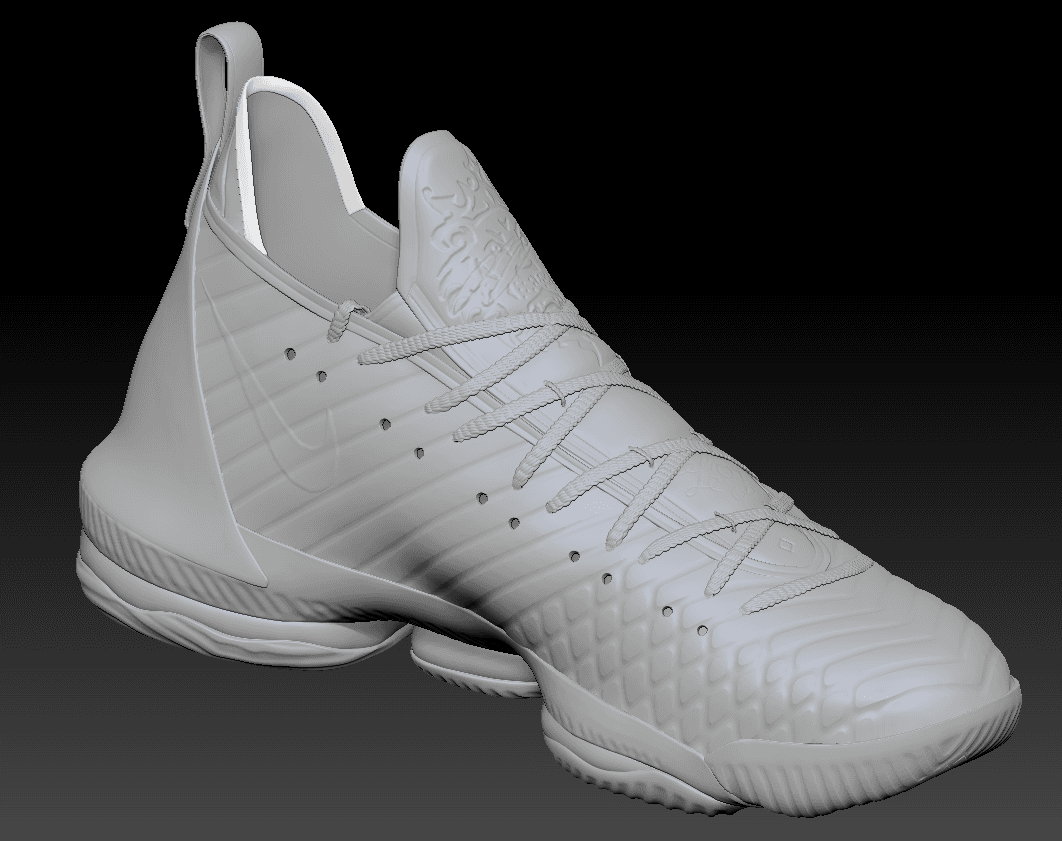 High-fidelity clay model of the shoe, work in progress