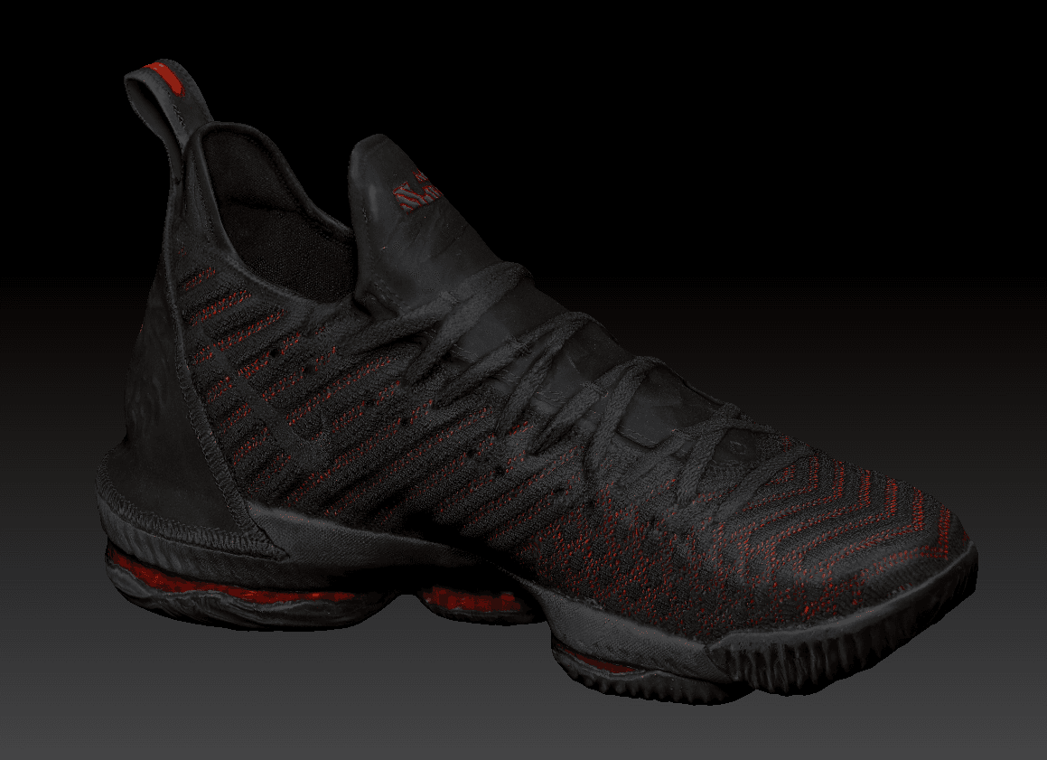 Raw photogrammetry scan of the shoe before cleanup