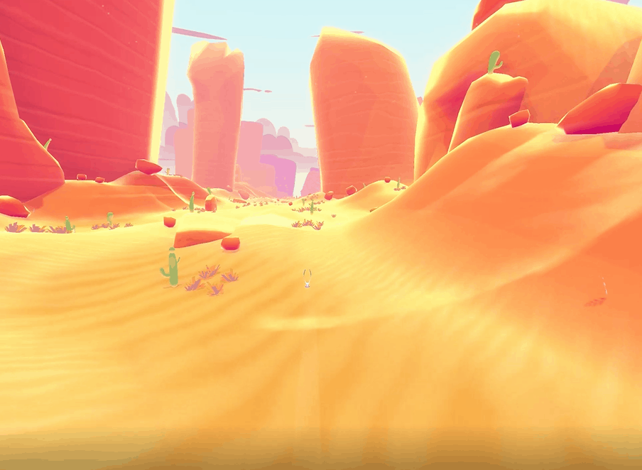 Gameplay clip diving toward terrain