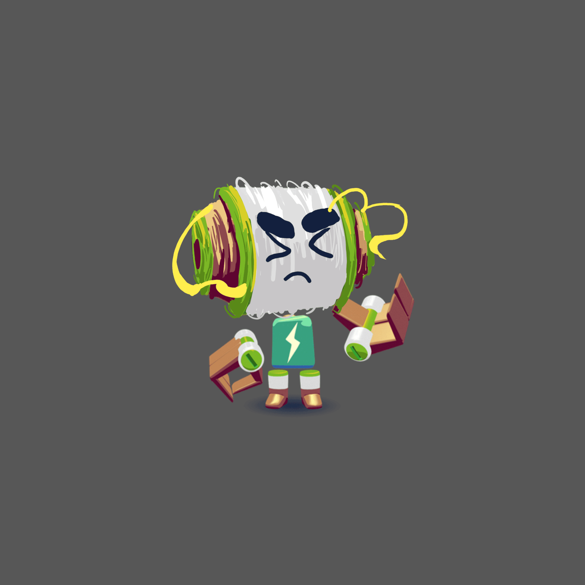 Surge ability animation test with green lightning