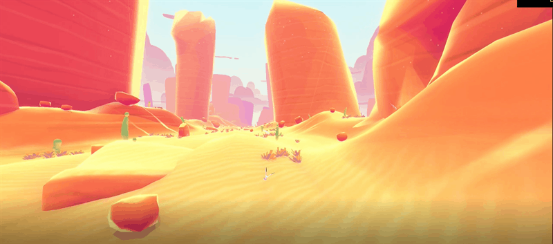 Gameplay clip gliding over the landscape