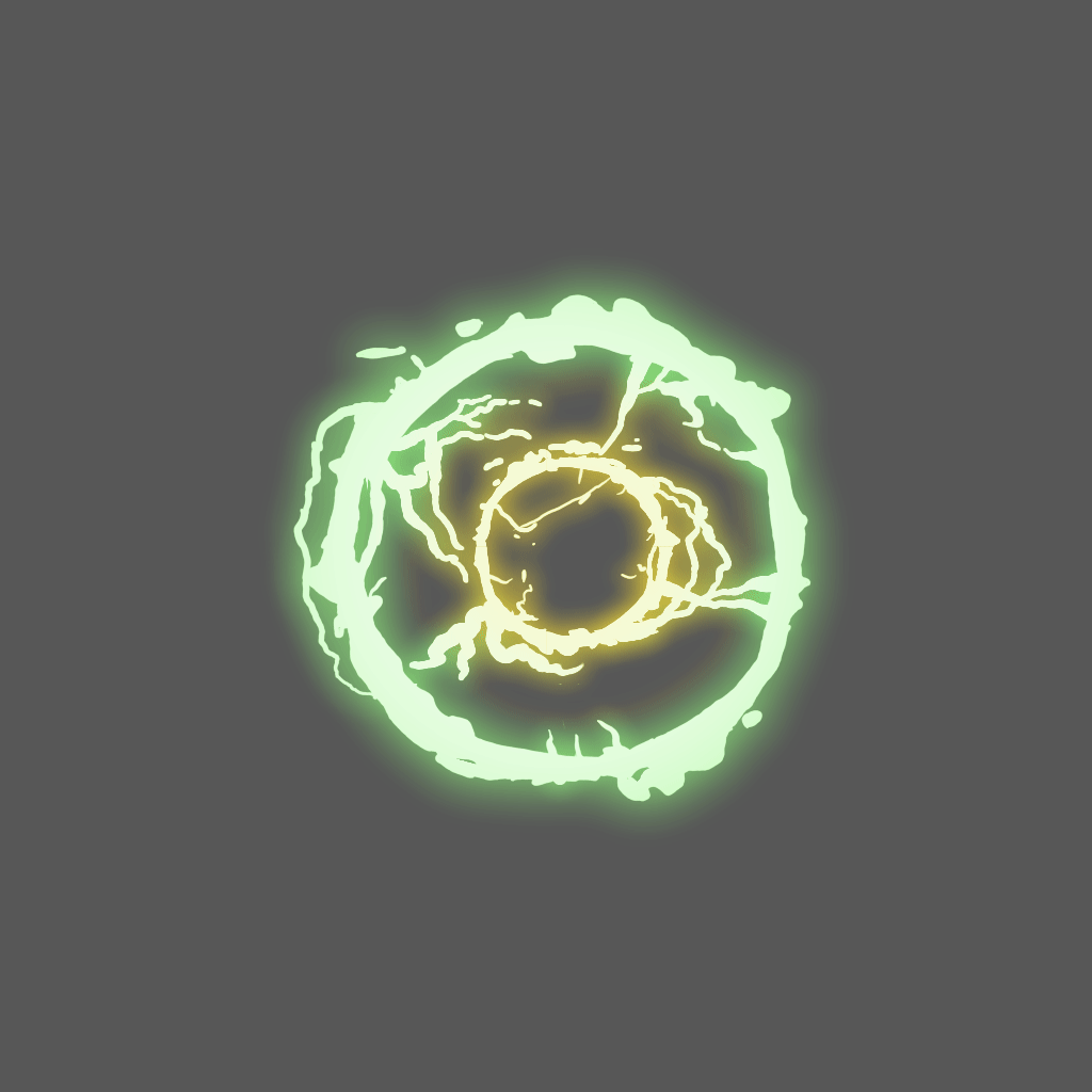 Surge projectile FX with green lightning