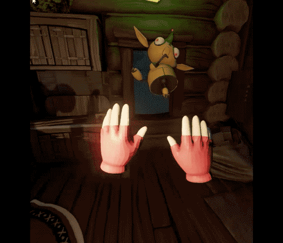 Animated character action loop from the Nick VR game