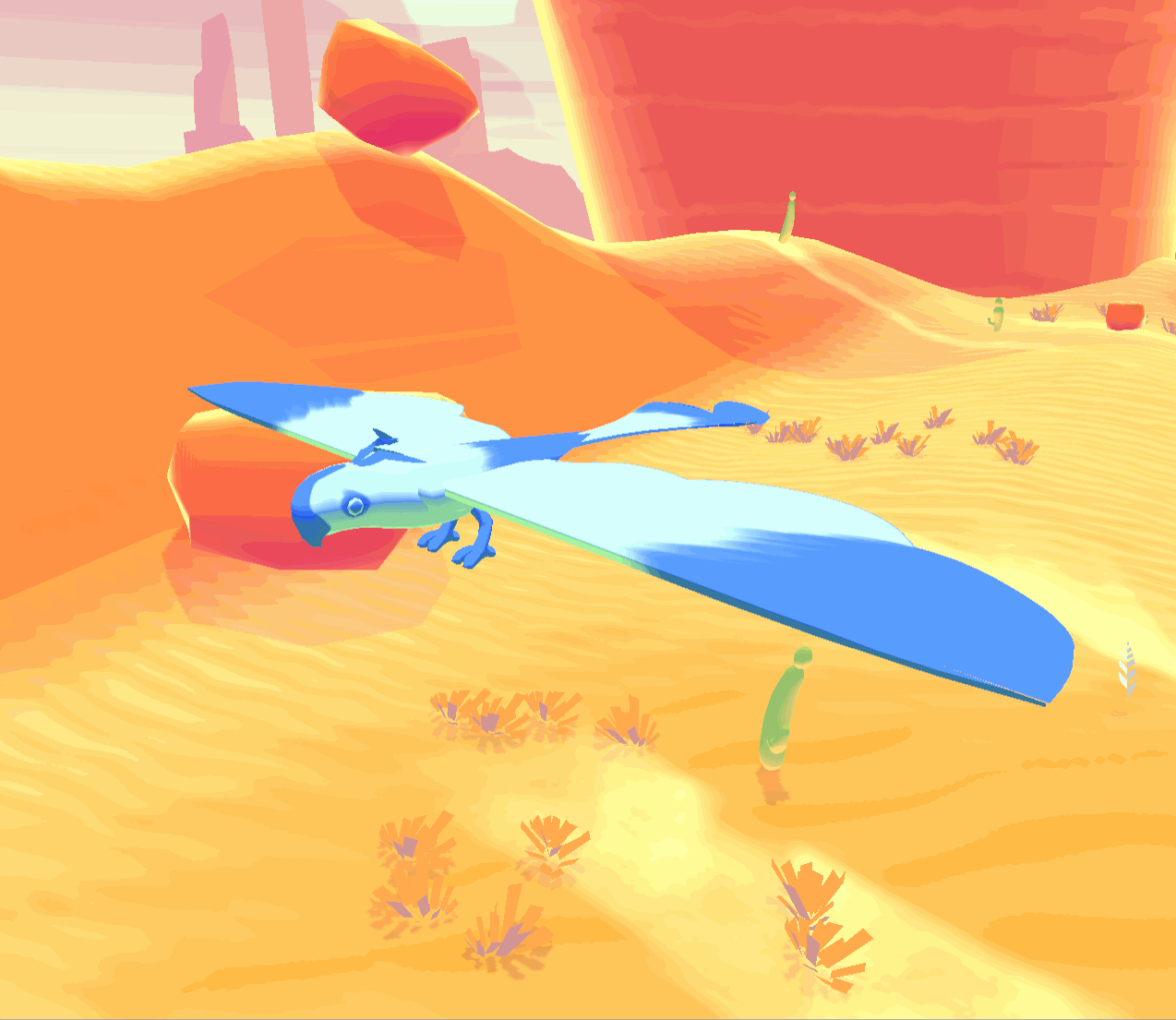 Hero bird look development render